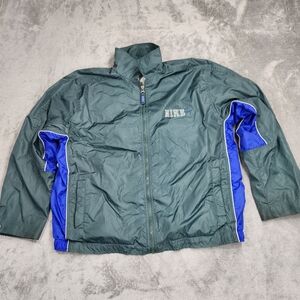 Vintage 90s Nike Spellout Full-Zip Windbreaker Jacket Green/Blue Men’s XL